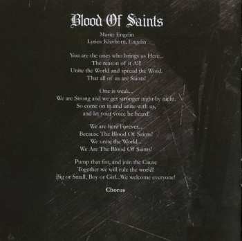 CD Engel: Blood Of Saints DIGI 5185