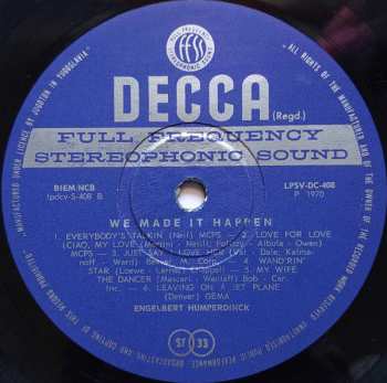 LP Engelbert Humperdinck: We Made It Happen