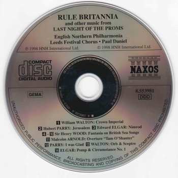 CD English Northern Philharmonia: Rule Britannia And Other Music From Last Night Of The Proms 147682