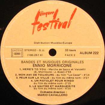 2LP Ennio Morricone: Bandes Et Musiques Originales 543048