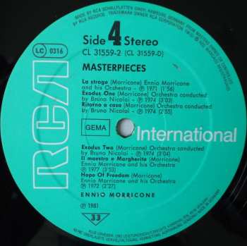 2LP Ennio Morricone: Masterpieces (Original Soundtracks)