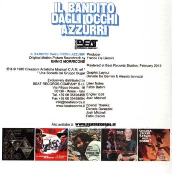 CD Ennio Morricone: Il Bandito Dagli Occhi Azzurri (Original Motion Picture Soundtrack) LTD 457728