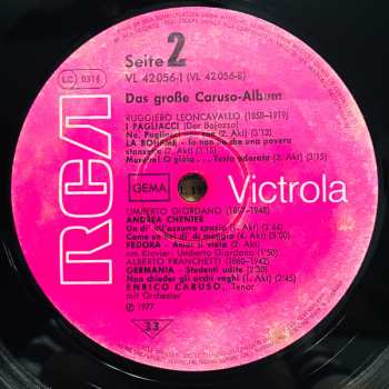 2LP Enrico Caruso: Das Grosse Caruso Album
