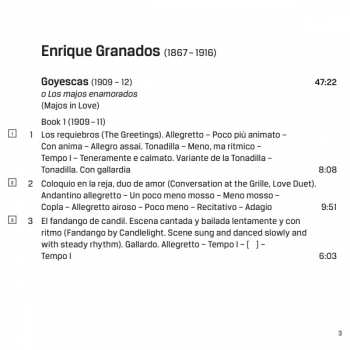 CD Enrique Granados: Goyescas; Allegro de Concierto; Valses Poéticos; Zapateado 335329