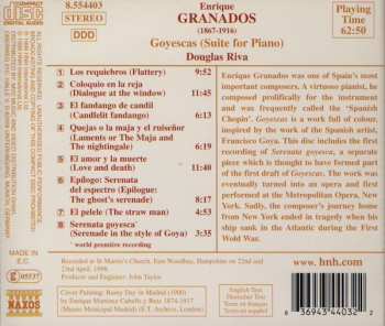 CD Enrique Granados: Goyescas (Suite For Piano) 247440