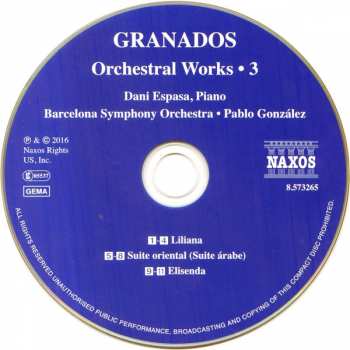CD Enrique Granados: Orchestral Works • 3 322764