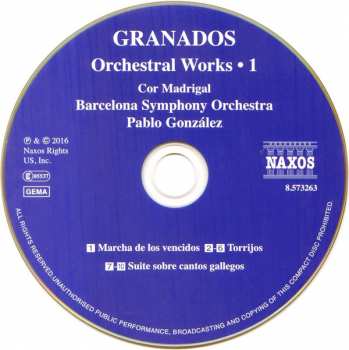 CD Enrique Granados: Orchestral Works, Vol. 1 - Suite Sobre Cantos Gallegos / Torrijos  345647