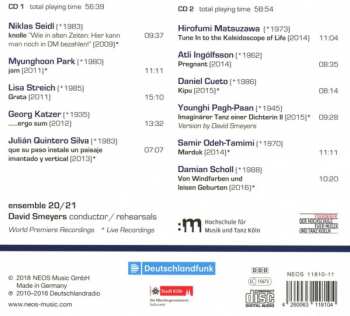 2CD Ensemble 20/21: Back To The Future - 10 Years Of Ensemble 20/21 & David Smeyers At The Forum Neuer Musik 230812