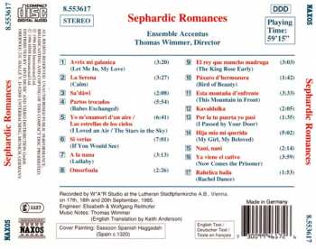CD Ensemble Accentus: Sephardic Romances - Traditional Jewish Music From Spain 274152