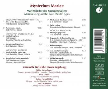 CD Ensemble Für Frühe Musik Augsburg: Mysterium Mariae: Marienlieder Des Spätmittelalters [Marian Songs Of The Late Middle Ages] 185839