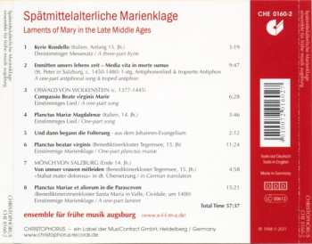 CD Ensemble Für Frühe Musik Augsburg: Spätmittelalterliche Marienklage 342567