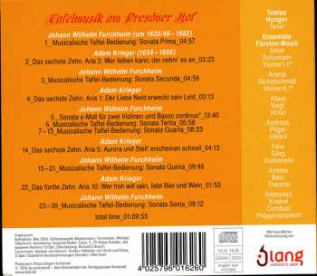 CD Ensemble Fürsten-Musik: Tafelmusik Am Dresdener Hof 116430