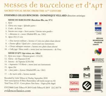 CD Ensemble Gilles Binchois: Messes de Barcelone Et D'Apt 177245