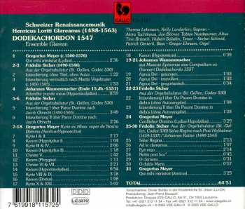 CD Ensemble Glarean: Dodekachordon 1547 Schweizer Renaissancemusik Henricius Loriti Glareanus 230489