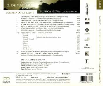 CD Ensemble Musica Nova: In Memorium Guillaume de Machaut Messe Notre Dame 324561