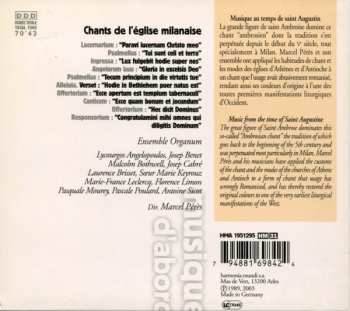 CD Ensemble Organum: Chants De L'Eglise Milanaise 255336