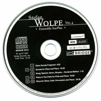 CD Ensemble SurPlus: Stefan Wolpe Vol.4 437930