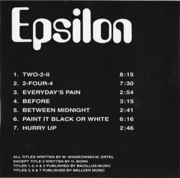 CD Epsilon: Epsilon 120724