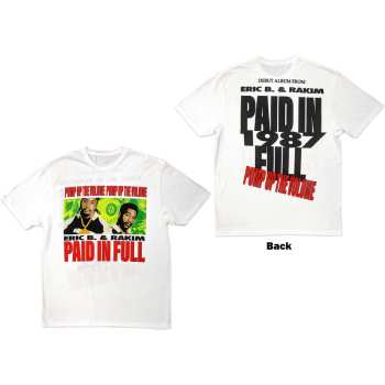 Merch Eric B. & Rakim: Eric B. & Rakim Unisex T-shirt: Paid In Full (back Print) (xx-large) XXL