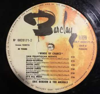 LP Eric Burdon & The Animals: Winds Of Change 504083