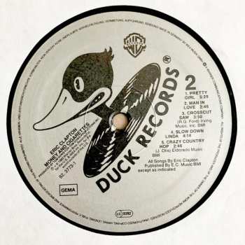 LP Eric Clapton: Money And Cigarettes