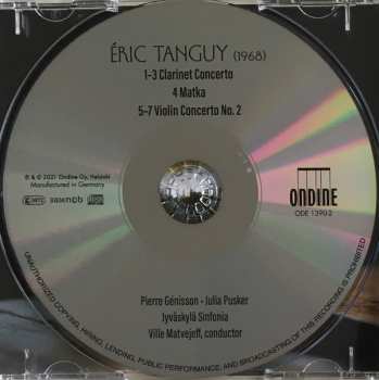 CD Eric Tanguy: Clarinet Concerto / Violin Concerto No. 2 / Matka 289333