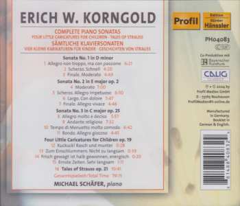 CD Erich Wolfgang Korngold: Complete Piano Sonatas / Four Little Caricatures For Children / Tales Of Strauss 196297