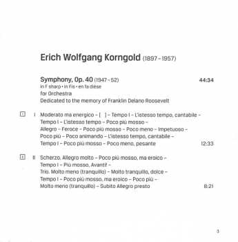 SACD Erich Wolfgang Korngold: Symphony In F Sharp, Etc. 296767