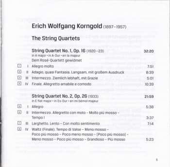 CD Erich Wolfgang Korngold: The String Quartets 340691