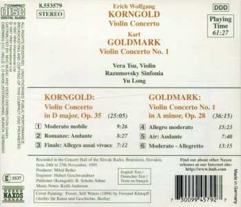 CD Erich Wolfgang Korngold: Violin Concerto / Violin Concerto No. 1 318199