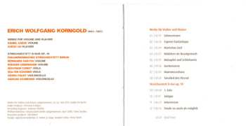 CD Erich Wolfgang Korngold: Werke für Violine und Klavier, Streichsextett D-Dur 468600