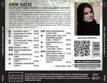 CD Erik Satie: Complete Piano Works - 1, New Salabert Edition 352964