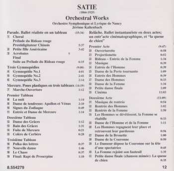 CD Erik Satie: Orchestral Works: Parade, Trois Gymnopédies, Mercure, Relâche 398131