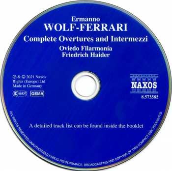 CD Ermanno Wolf-Ferrari: Complete Overtures & Intermezzi 120035