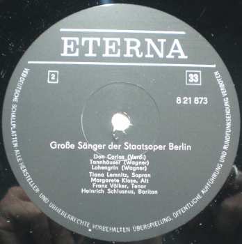 LP Erna Berger: Große Sänger Der Staatsoper Berlin (Historische Aufnahmen) 367635