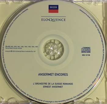 CD Ernest Ansermet: Ansermet Encores 395013
