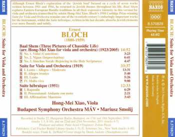 CD Ernest Bloch: Suite For Viola And Orchestra - Baal Shem - Suite Hébraïque 329535