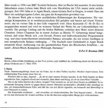 CD Ernest Bloch: Trois Poèmes Juifs / Symphony In E Flat Major / Evocations 296681