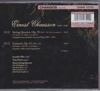 CD Ernest Chausson: Concert For Violin, Piano And String Quartet / String Quartet 349226
