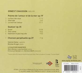 CD Ernest Chausson: Le Poème De L'Amour Et De La Mer | Chanson Perpétuelle | Quatuor Op 35 294523
