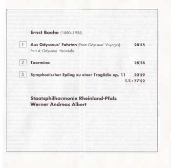 CD Ernst Boehe: Aus Odysseus' Fahrten (Symphonic Poems Vol. 2) 122180