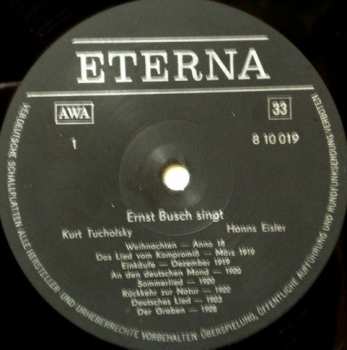 LP Ernst Busch: Ernst Busch Singt Kurt Tucholsky / Hanns Eisler 425547