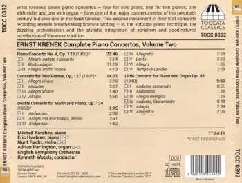 CD Ernst Krenek: Complete Piano Concertos, Volume Two 123157