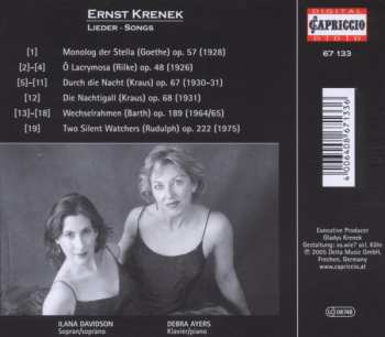 CD Ernst Krenek: Lieder 174975