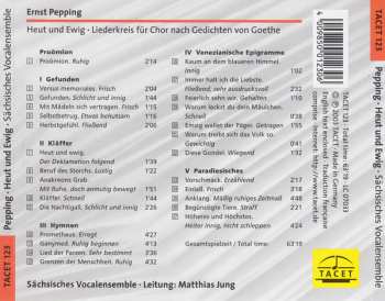 CD Ernst Pepping: Heut Und Ewig - Liederkreis Für Chor Nach Gedichten Von Goethe 538426