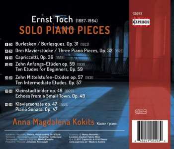 CD Ernst Toch: Solo Piano Pieces 310891