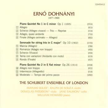 CD Ernst von Dohnányi: Piano Quintets / Serenade For String Trio 281454