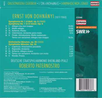 CD Ernst von Dohnányi: Symphony No. 1 / Symphonic Minutes 183227