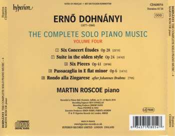 CD Ernst von Dohnányi: The Complete Solo Piano Music (Volume Four) 331292