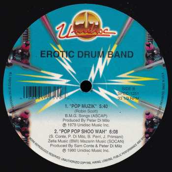 LP Erotic Drum Band: Plug Me To Death / Pop Muzik / Pop Pop Shoo Wah 80060